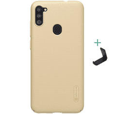 Nillkin Samsung Galaxy A11 / M11 SM-A115F / M115F, Műanyag hátlap védőtok, stand, Super Frosted, arany (G98663)