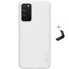 Nillkin Huawei Honor X10 5G, Műanyag hátlap védőtok, stand, Super Frosted, fehér (RS99136)