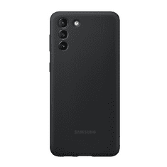 SAMSUNG Galaxy S21 Plus 5G SM-G996, Szilikon tok, fekete, gyári (RS102665)