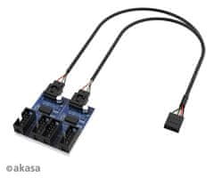 Akasa - USB 2.0 belső HUB 1-4