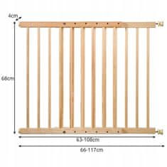 21730 Ajtósorompó, lépcső 67-115 cm magasság 68 cm