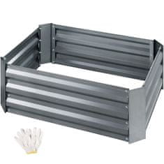 tectake Valeriana 140l galvanizált magasított ágyás 80x60x30cm