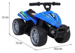 RAMIZ NOVOKIDS Mini Monster Elektromos ATV akkumulátorral gyerekeknek, hossza 70 cm, 3-6 év, max 30 kg, 6V, kék