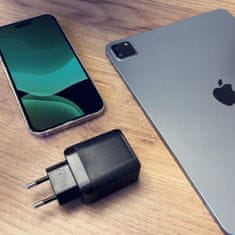 MG Dual-port hálózati töltő USB / USB-C 20W, fekete