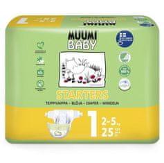 MUUMI BABY 1 újszülött 2-5 kg (25 db), ökopelenka