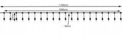 ISO 15618 LED kültéri dekoratív láncfüzér 10m 24V IP44