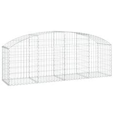 Greatstore íves horganyzott vas gabion kosár 200x50x60/80 cm