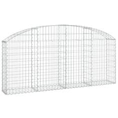 Greatstore íves horganyzott vas gabion kosár 200x30x80/100 cm