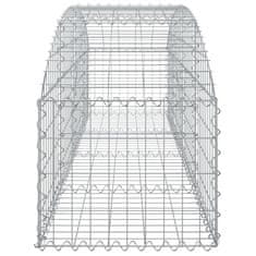 Vidaxl íves horganyzott vas gabion kosár 200x50x40/60 cm 153472