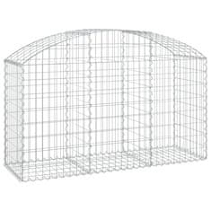 Greatstore íves horganyzott vas gabion kosár 150x50x80/100 cm