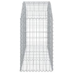 Greatstore íves horganyzott vas gabion kosár 150x50x80/100 cm