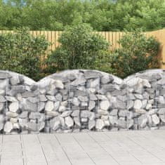 Greatstore íves horganyzott vas gabion kosár 150x50x80/100 cm