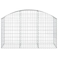 Greatstore íves horganyzott vas gabion kosár 150x50x80/100 cm