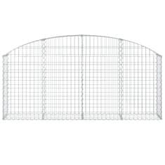 Greatstore íves horganyzott vas gabion kosár 200x30x80/100 cm