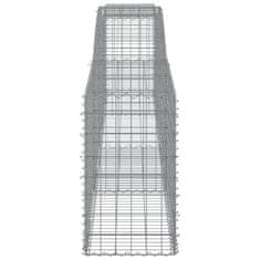 Greatstore íves horganyzott vas gabion kosár 400x50x80/100 cm