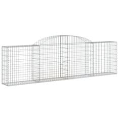 Greatstore 20 db íves horganyzott vas gabion kosár 300x30x80/100 cm