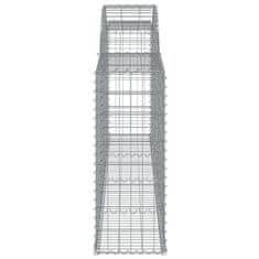 Greatstore 5 db íves horganyzott vas gabion kosár 300x30x80/100 cm