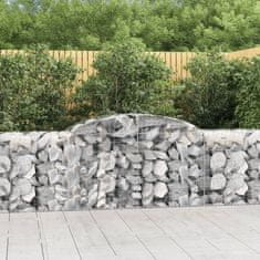 shumee 12 db íves horganyzott vas gabion kosár 300x50x80/100 cm