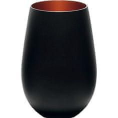 Stulzle Oberglas Pohár, Stölzle Elements 465 ml, fekete/bronz, 6x