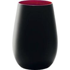 Stulzle Oberglas Pohár, Stölzle Elements 465 ml, fekete/piros, 6x