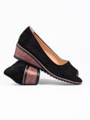 Amiatex Női körömcipő 93505 + Nőin zokni Gatta Calzino Strech, fekete, 37