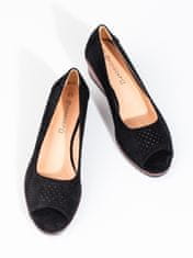 Amiatex Női körömcipő 93505 + Nőin zokni Gatta Calzino Strech, fekete, 37