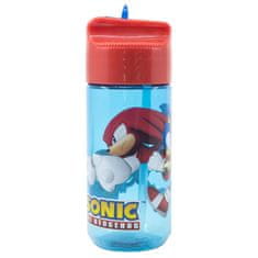 Stor Műanyag palack kihúzható szívószállal JEŽKO SONIC, átlátszó Tritan, 430ml, 40536