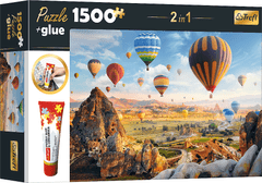 Trefl 2in1 puzzle készlet Titokzatos Kappadókia 1500 darab ragasztóval