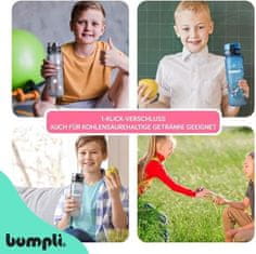 Bumpli Kulacs 500 ml Virágmintás, Szivárgásmentes, BPA-mentes, Virágmotívummal, rózsaszín- FLOWERBOT