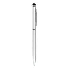TKG Univerzális érintő ceruza / golyóstoll (fekete színt fog), ezüst