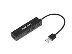 shumee NATEC HUB USB 2.0 DRAGONFLY 3 PORTY + RJ45 NHU-1413