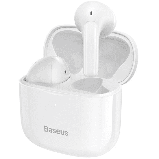 BASEUS Bluetooth sztereó fülhallgató, v5.0, TWS, töltőtok, érintés vezérlés, vízálló, Bowie E3, fehér (G121898)