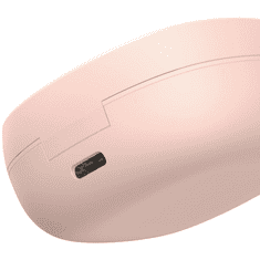 Bluetooth sztereó fülhallgató, v5.0, TWS, töltőtok, zajszűrővel, LED-es kijelző, Baseus Encok WM01 Plus, rózsaszín