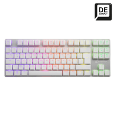 Sharkoon PureWriter TKL RGB Kailh Blue kapcsolós német billentyűzet fehér (4044951034253) (4044951034253)