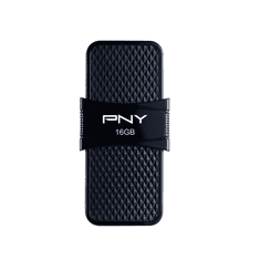 PNY Pen Drive 16GB Duo Link OTG Micro USB3.0 Fekete (P-FD16GOTGSLMB-GE) (P-FD16GOTGSLMB-GE)