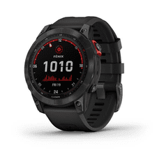 Garmin Fenix 7 Solar okosóra Palaszürke, fekete színű szilikon szíjjal (010-02540-11)