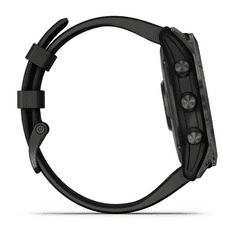 Garmin Fenix 7X Sapphire Solar okosóra szürke titánium, fekete színű szilikon szíjjal (010-02541-11) (010-02541-11)