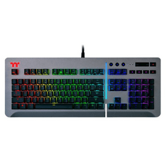 Thermaltake Tt eSports Level 20 RGB Titanium Gaming Cherry MX Blue US billentyűzet (KB-LVT-BLSRUS-01) (KB-LVT-BLSRUS-01)