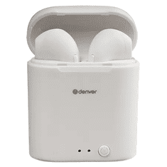 Denver TWE-46 WHITE True Wireless fülhallgató headset - Fehér (TWE-46WHITE)