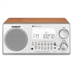 Sangean WR-2 S FM / AM digitális szintézeres fa dobozos asztali rádió ezüst (sa-hra-wr2s)