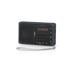Nedis FM Rádió (USB-port és microSD-kártya nyílás) fekete-szürke (RDFM2100GY) (RDFM2100GY)