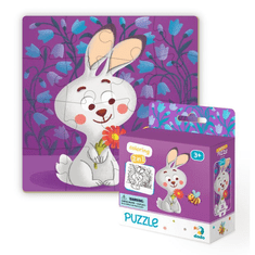 DoDo nyuszika 16db-os puzzle színezővel (DOP300121) (DOP300121)