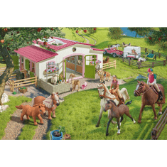 Schmidt Lovas kirándulás 100db-os puzzle (56190) + 2db Schleich figura a dobozban (17803-184) (17803-184)