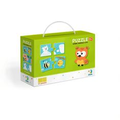 DoDo Duo Az állat élőhelye 2X12db-os puzzle (DOP300117) (DOP300117)