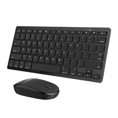 OMOTON KB066 vezeték nélküli angol billentyűzet + egér fekete (KB066 Black)