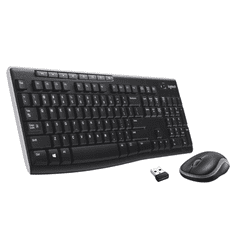 Logitech Wireless Desktop MK270 vezeték nélküli angol billentyűzet UK + egér (920-004523) (920-004523)