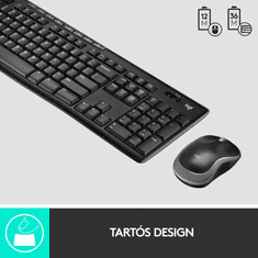 Logitech Wireless Desktop MK270 vezeték nélküli angol billentyűzet UK + egér (920-004523) (920-004523)