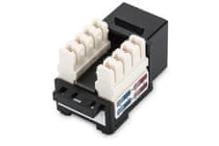 Digitus CAT 6 Keystone Jack, árnyékolatlan RJ45 LSA-ra, fekete