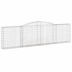 Greatstore 10 db íves horganyzott vas gabion kosár 400x30x100/120 cm