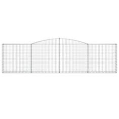 shumee 10 db íves horganyzott vas gabion kosár 400x30x100/120 cm